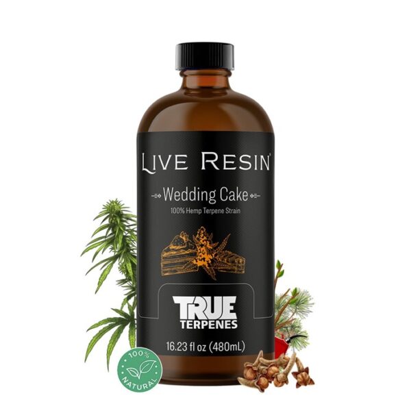 True Terpenes Live Resin Wedding Cake bottle